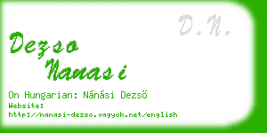 dezso nanasi business card